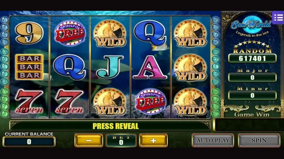 Seaworld slot game screen